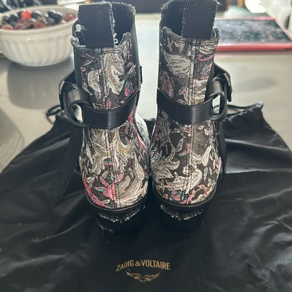 Zadig & Voltaire Tyler Ankle Boots, Embroidered - Picture 4 of 10